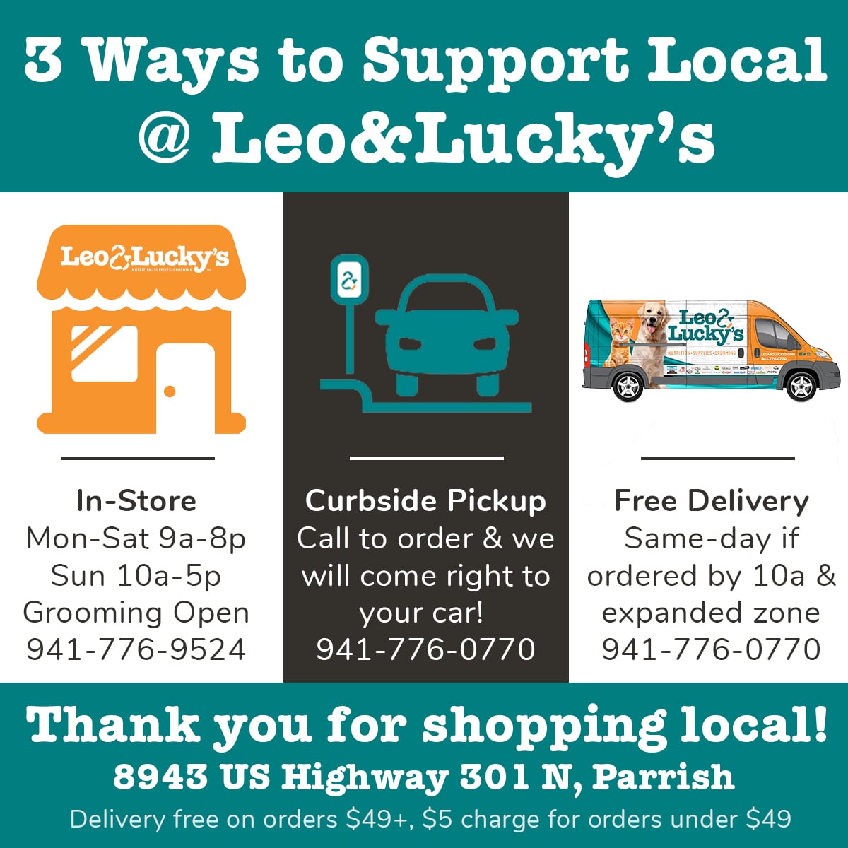support local at leo&lucky's