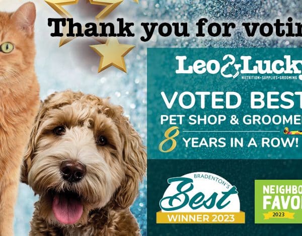 Leo&Lucky's voted Best Pet Store and Best Groomer for 8th year